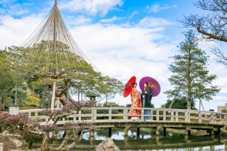 雨天延期も可能！日本三名園「兼六園」でのロケ撮影！