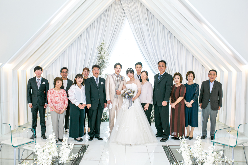 ご両家揃っての集合写真撮影