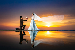 海岸リフレクション撮影無料対応!