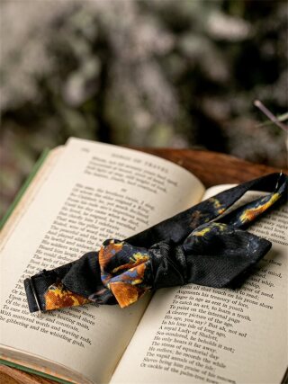 タキシード小物｜LTC-04 BK/YE(ﾀｲ+ﾁｰﾌ) 