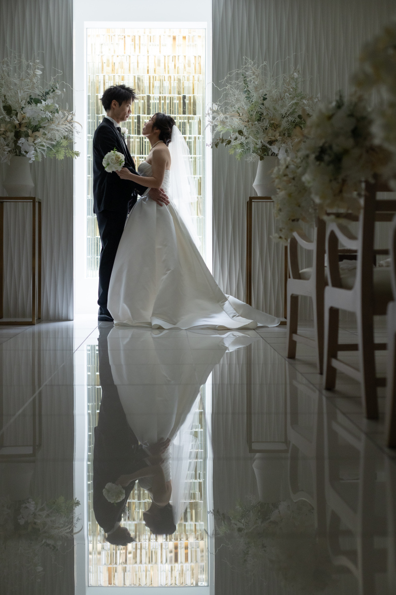 照明を落としての撮影…