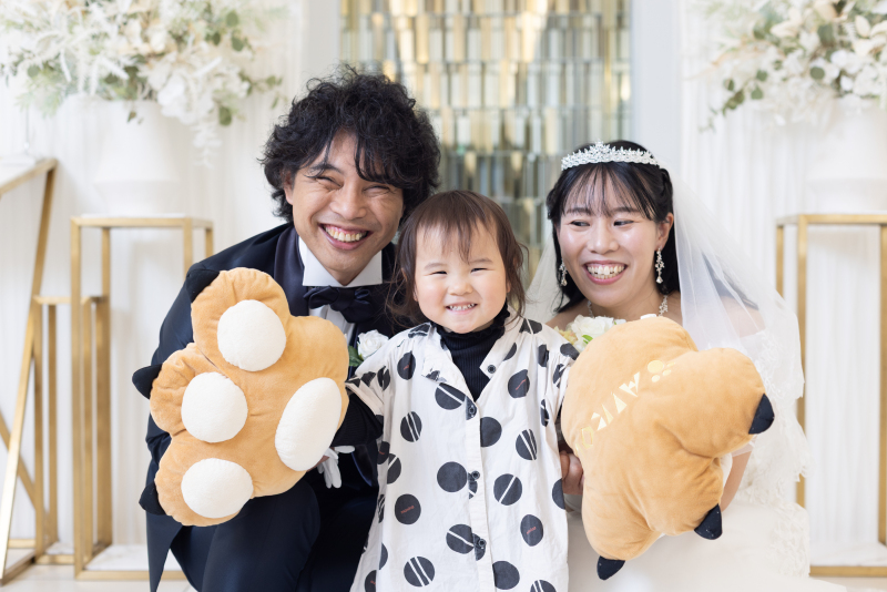 お子様と一緒に♪洋装2着フォトウェディング！