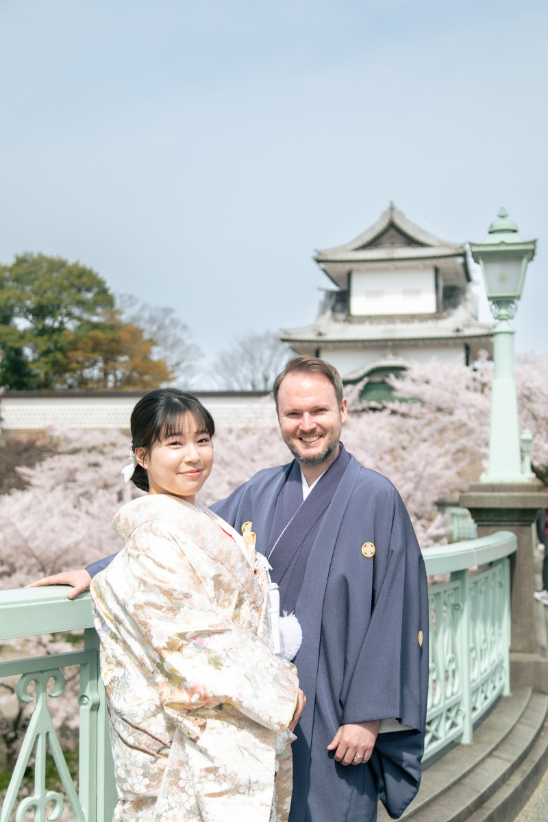 桜満開✿挙式前のロケーション撮影スタートです♪