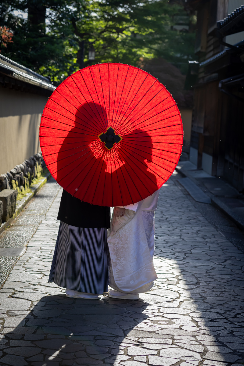 番傘を使って…