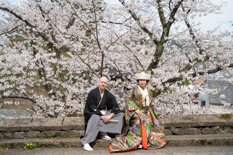 満開の桜の下で…