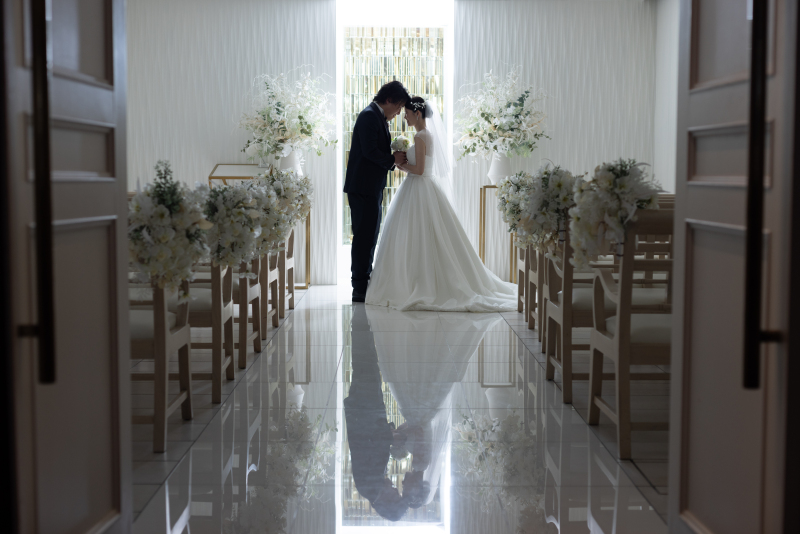 チャペルだから残せる、セレモニーフォトウェディング♪