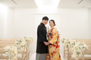 チャペルで和装フォト♪