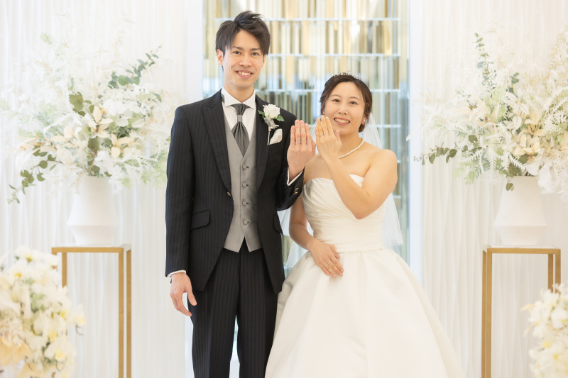 結婚式のワンシーンのよう…