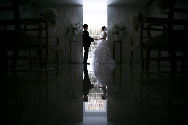 照明を変えて…