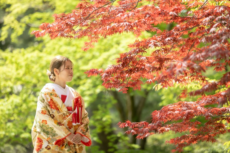 春なのに紅葉が♡