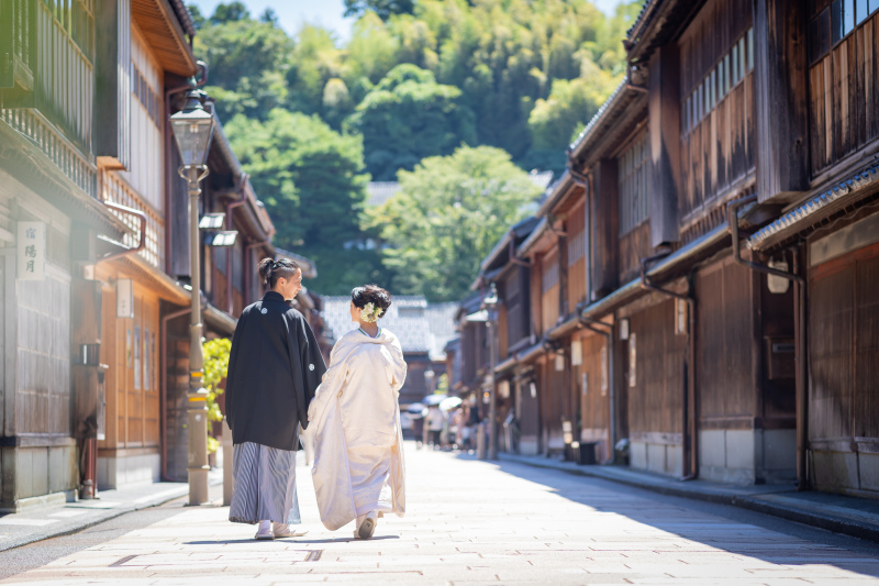 チャペルでフォトウェディング×ひがし茶屋街でプチロケーションフォト