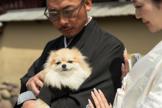 愛犬と一緒にロケーション&times;チャペル撮影