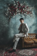 タキシード　ベージュ