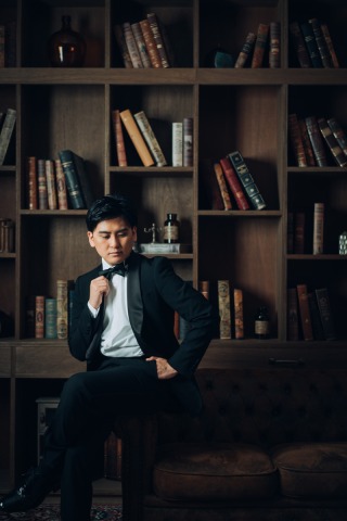 タキシード　ブラック(カマーバンド)