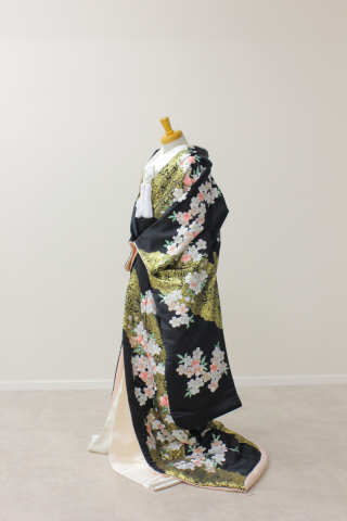 色打掛11夜桜（よざくら）黒