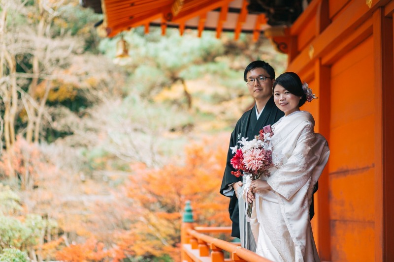 少し残っている紅葉を添えて