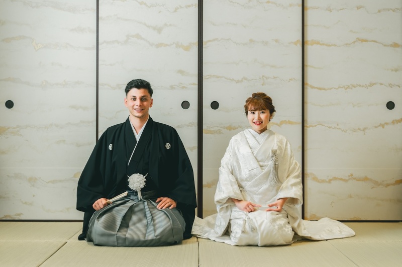 スタジオでの和装撮影◯