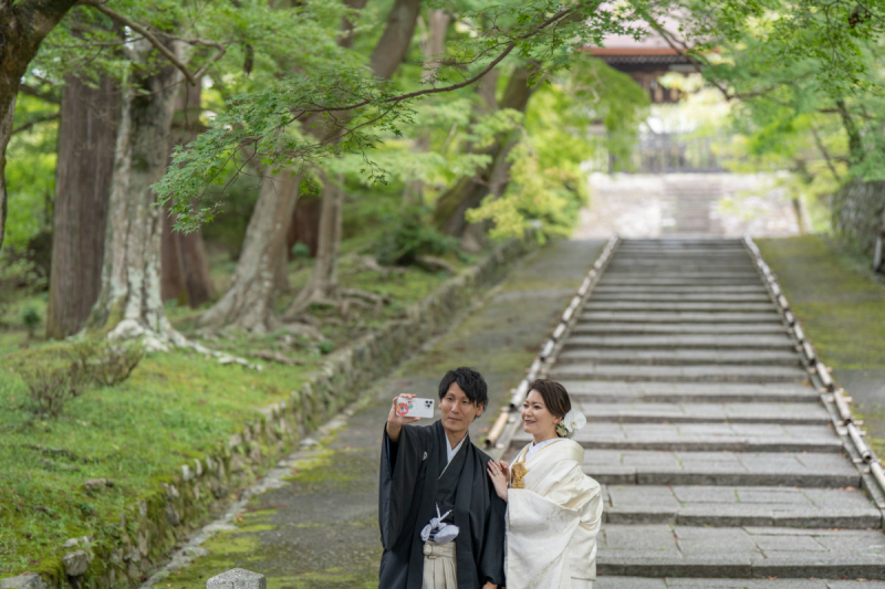 和装ロケーション×洋装スタジオフォト