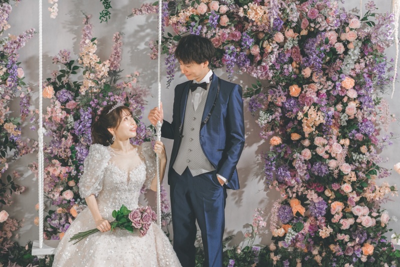 ブランコに座って