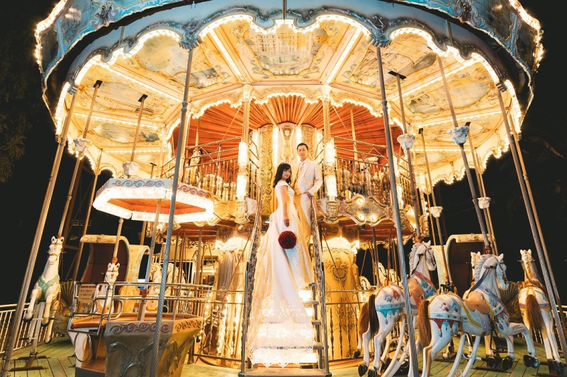 遊園地イルミネーション撮影