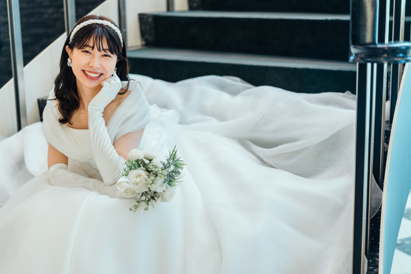 笑顔いっぱいのお座りショット