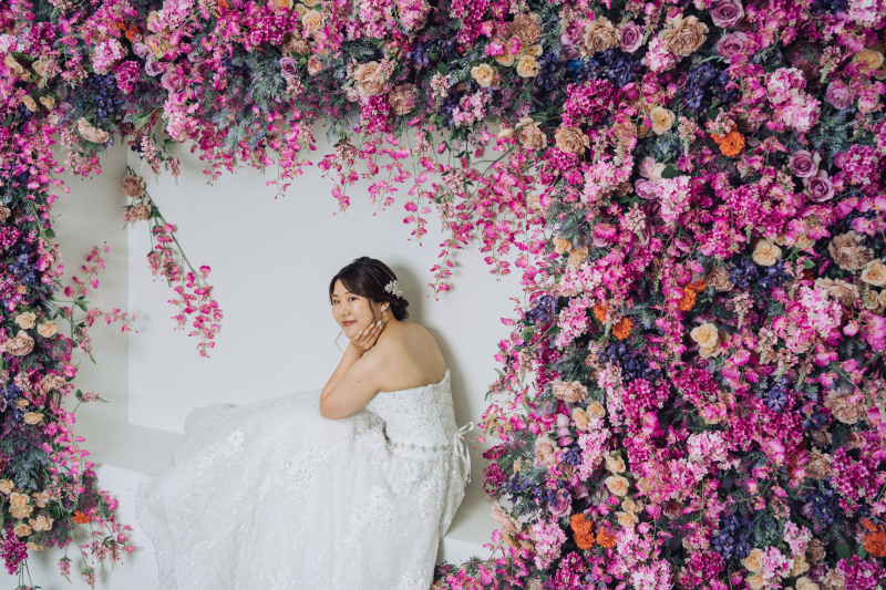 フラワーウォールでソロショット