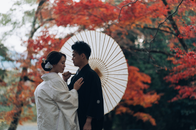 洋装スタジオフォト×和装ロケーションフォト