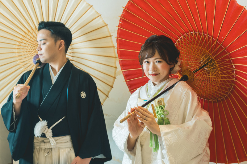 小物も充実!和傘が目を引くアクセントに