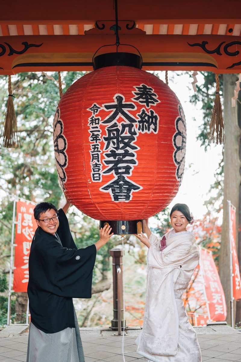 毘沙門堂の赤提灯で