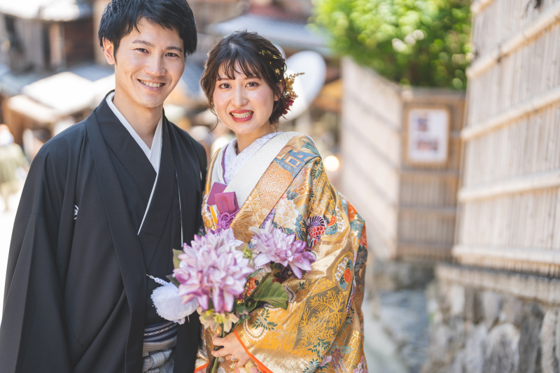 華やかな色打掛