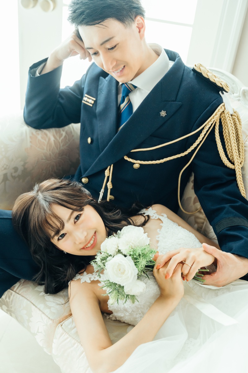 膝枕でにっこりショット