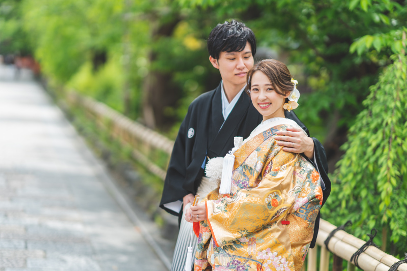 祇園の町の緑と共に