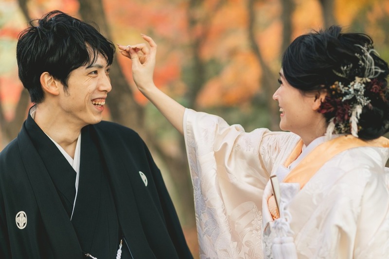 頭に落ちてきた落ち葉