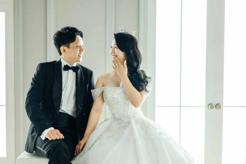 お色直しで洋装にチェンジ