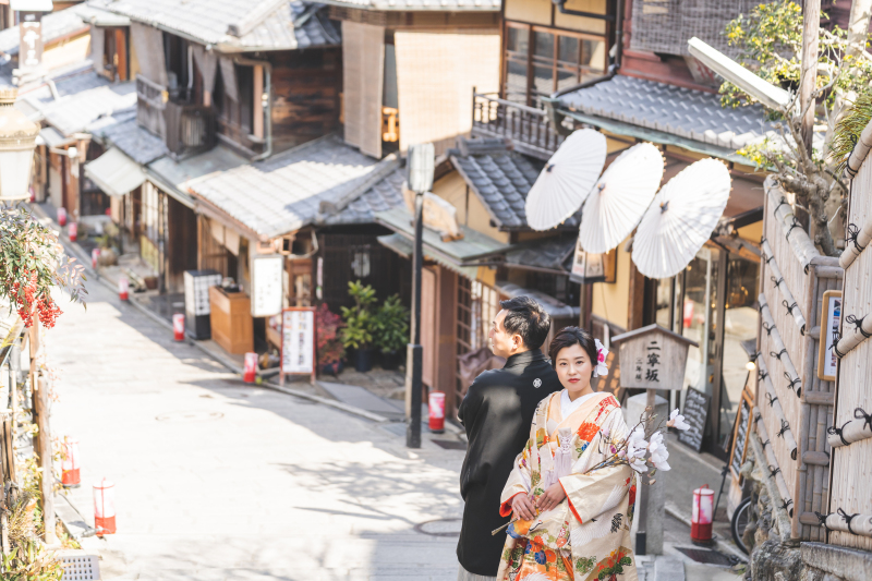 京都の街並みと