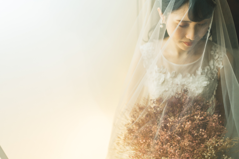 ベールダウンショットは花嫁様の美しい姿