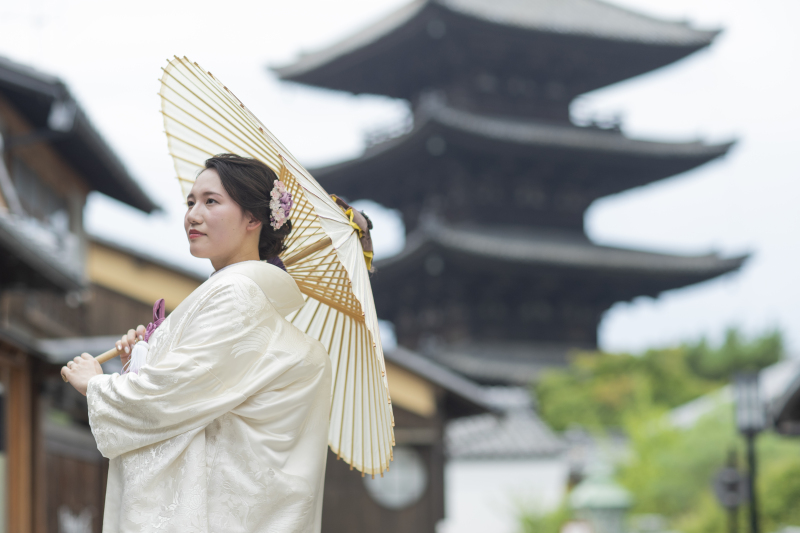 白無垢の花嫁さまのソロショット