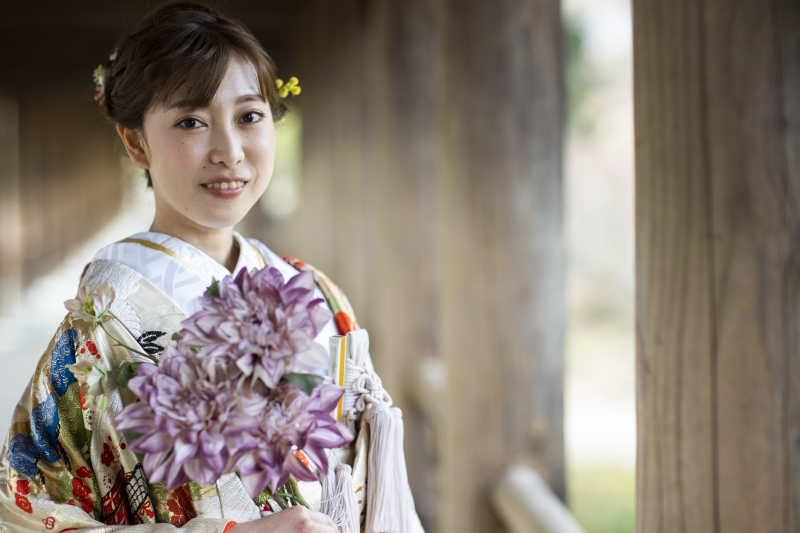 和装にブーケは◎