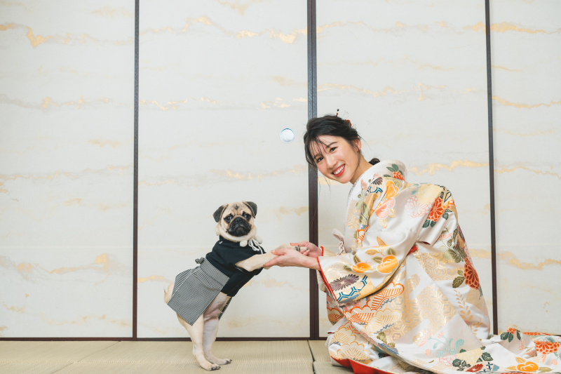 ペットと一緒にウェディングフォト