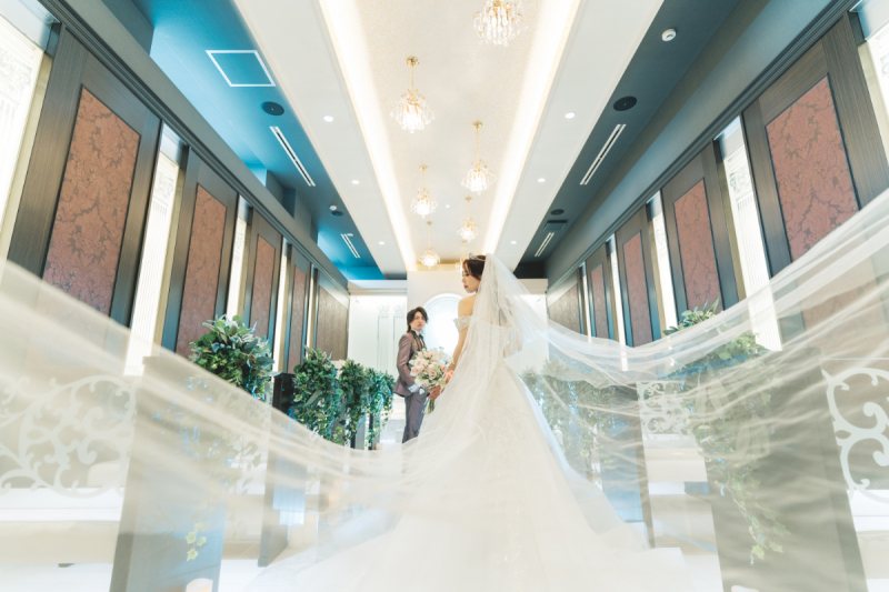 ベール広がる1枚はチャペルショットの大定番