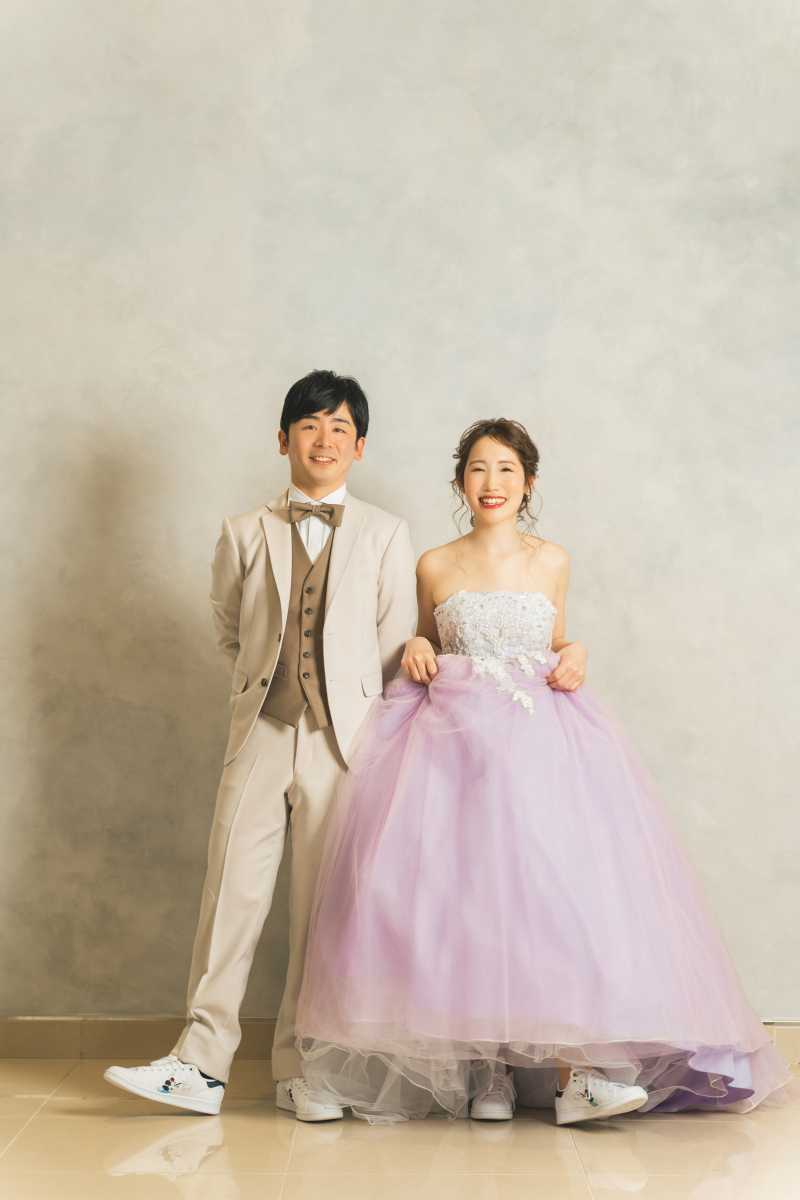 お揃いの靴がチラッ