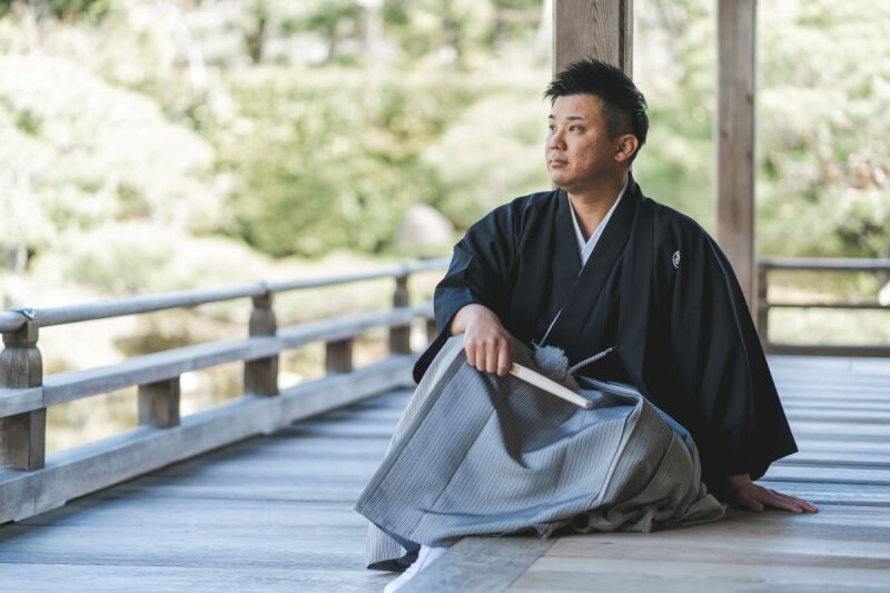 黒紋付×新郎様