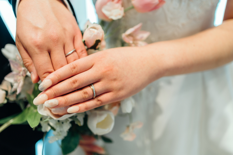 ふたりの誓いの指輪もしっかり記録に