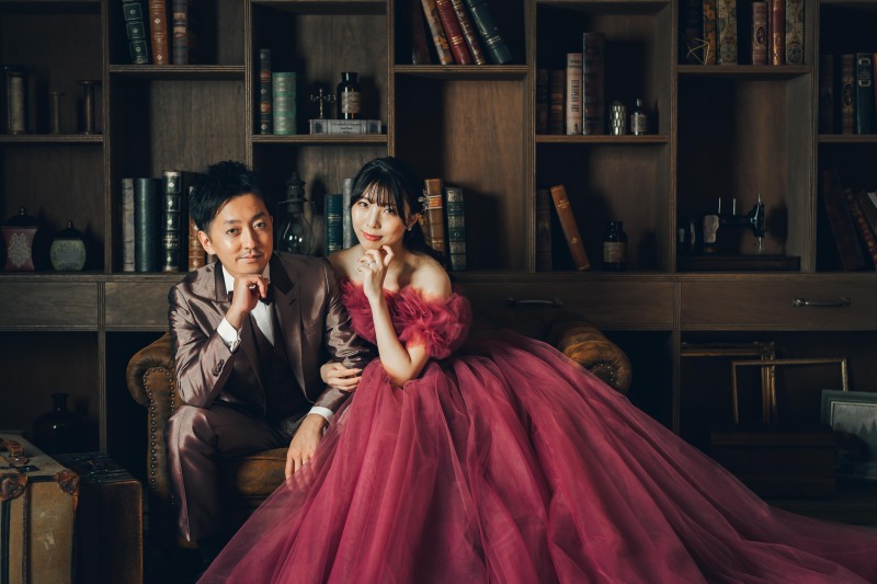 本棚のシーンで