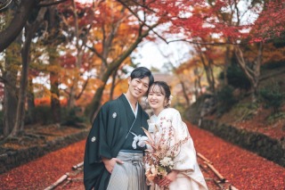 紅葉ロケーション＋洋装スタジオ撮影