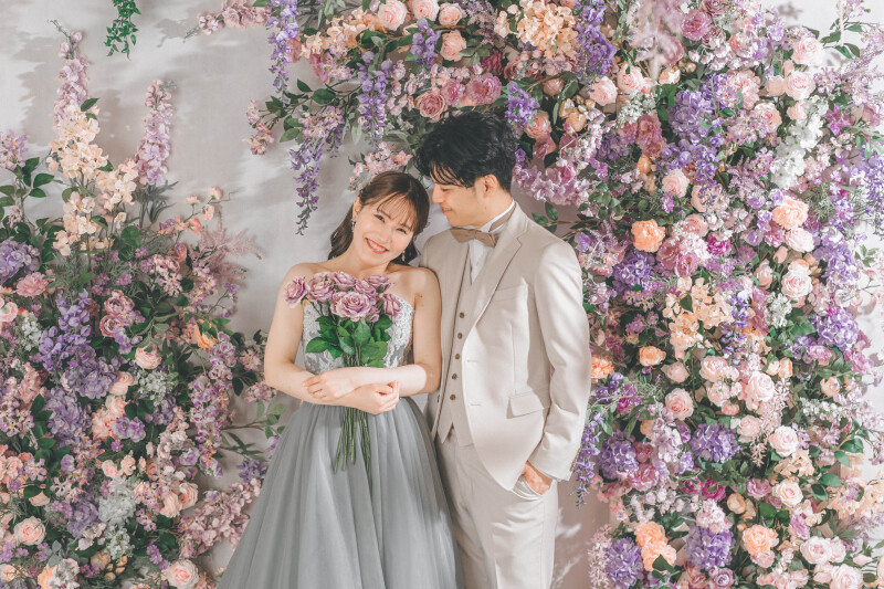 淡いお花に囲まれて