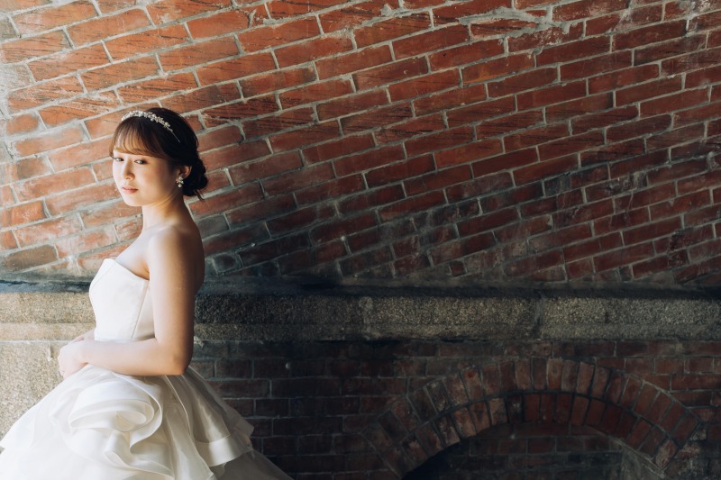 欧風感じる新婦様のソロショット