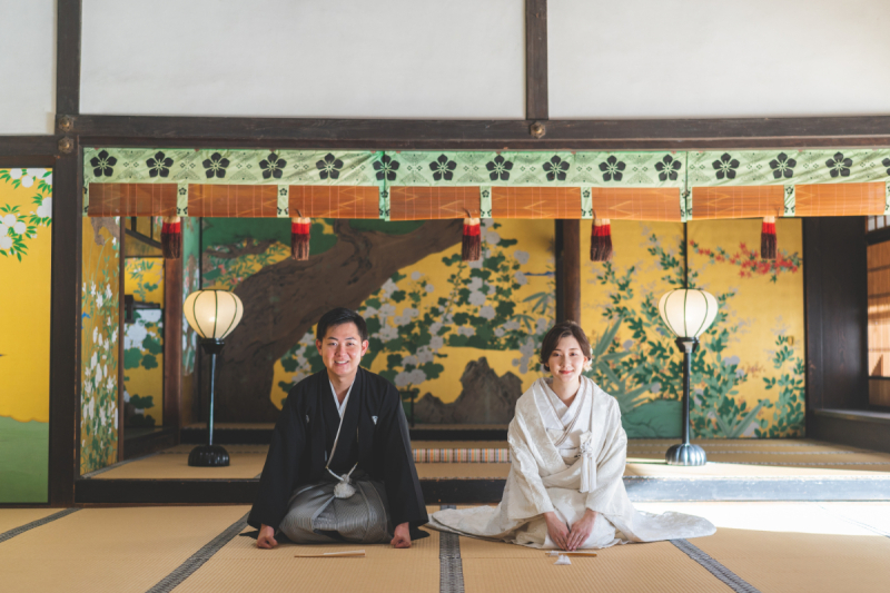 和装ロケーション×洋装スタジオフォト