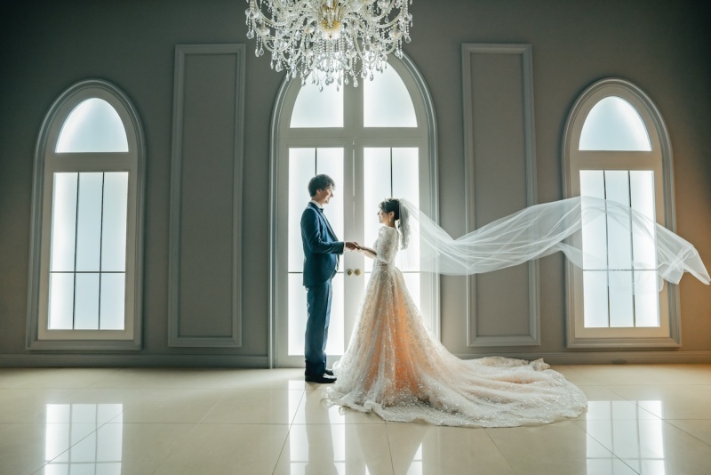 シルエット×ベール