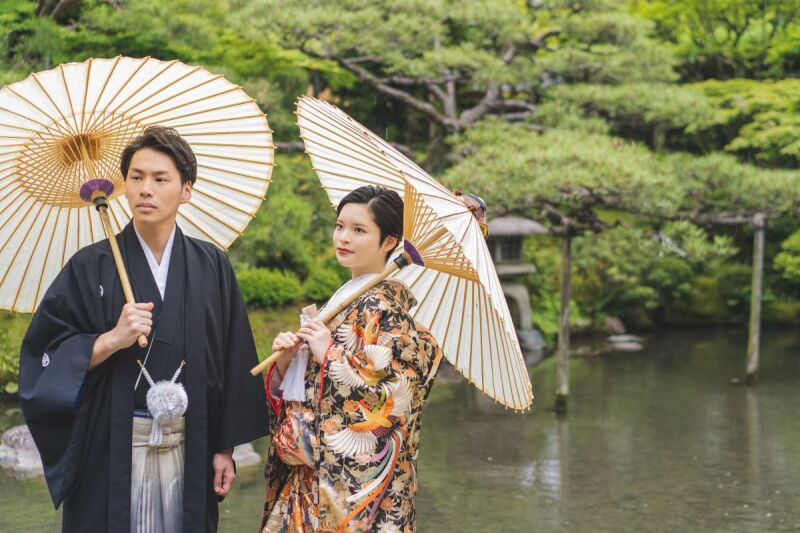 庭園を眺めながら